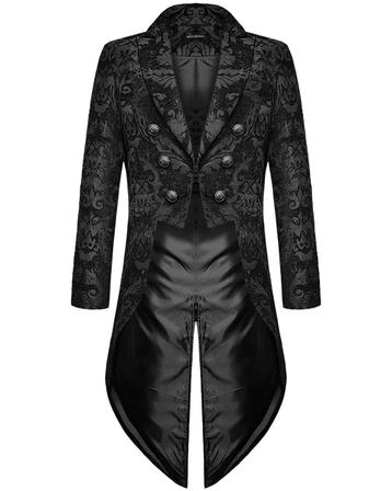 Zwarte victoriaanse heren tailcoat jas / steampunk gothic  beschikbaar voor biedingen