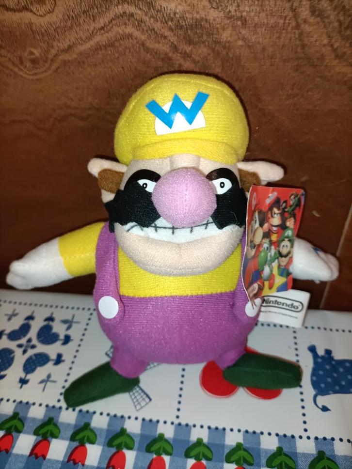 Wario knuffel uit Amerika met kaartje 21 cm groot, Kinderen en Baby's, Speelgoed | Knuffels en Pluche, Zo goed als nieuw, Overige typen