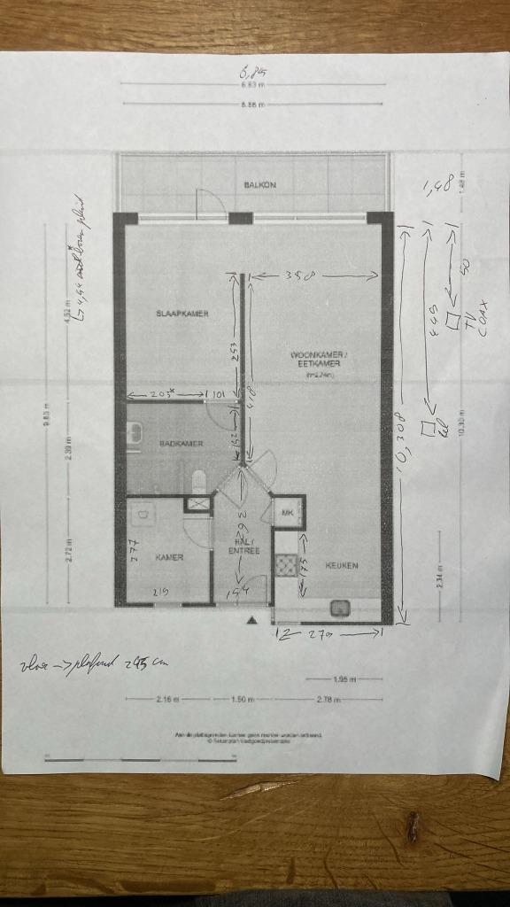 vinyl vloer ca 60 m2, Huis en Inrichting, Stoffering | Vloerbedekking, Gebruikt, Vinyl, Bruin, 50 tot 75 m², Ophalen