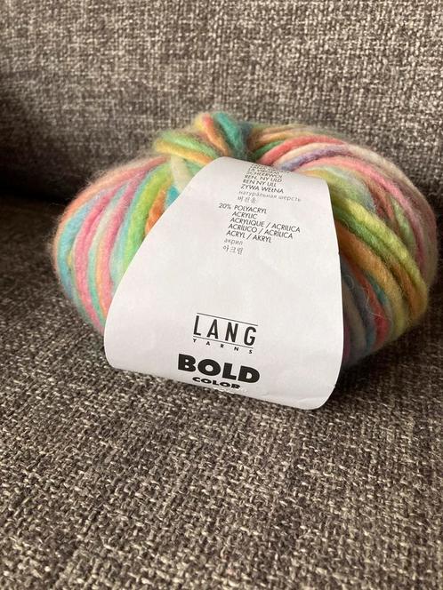 1 Bol Lang Yarns Bold Color kleur 006, Hobby en Vrije tijd, Breien en Haken, Zo goed als nieuw, Breien of Haken, Wol of Garen