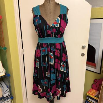 Uttam London kleurrijke jurk Mt M/L=38/40 MOOI! beschikbaar voor biedingen