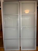 Glazen schuifdeuren pax lichtblauw melkglas, Huis en Inrichting, Kasten | Kledingkasten, Ophalen, Zo goed als nieuw, 50 tot 75 cm