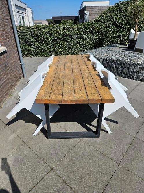 Tuintafel met zes stoelen / tuinset, Tuin en Terras, Picknicktafels, Zo goed als nieuw, Rechthoekig, Ophalen