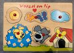 Houten puzzel, knopjespuzzel, Woezel en Pip, Ophalen, Gebruikt