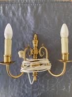 Koperkleurige kroon wandlamp, Huis en Inrichting, Lampen | Kroonluchters, Ophalen, Gebruikt, Metaal, Klassiek