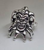 Nieuwe Zilverkleurige Joker Doodskop Ring, Overige materialen, Onbekend, Nieuw, Ophalen of Verzenden