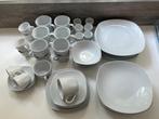Wit Porseleinen Servies - 6 Delig, Ophalen, Zo goed als nieuw, Effen, Porselein