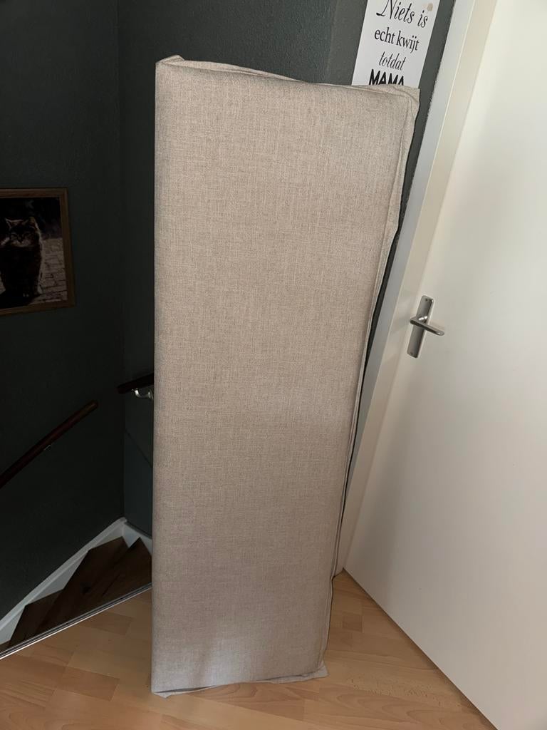 Gestoffeerd hoofdbord 160x50 - Stijlvol en comfortabel, Beige, Zo goed als nieuw, Stof, Eenpersoons