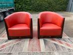 Schuitema 2 x Art -Deco leren fauteuils !!!, Ophalen, Schuitema, 100 tot 125 cm, Schuitema 2 x Art -Deco leren fauteuils