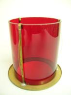 Inzetglas toplicht scheepslantaarn rood, cilinderglas, Antiek en Kunst, Antiek | Lampen, Ophalen of Verzenden