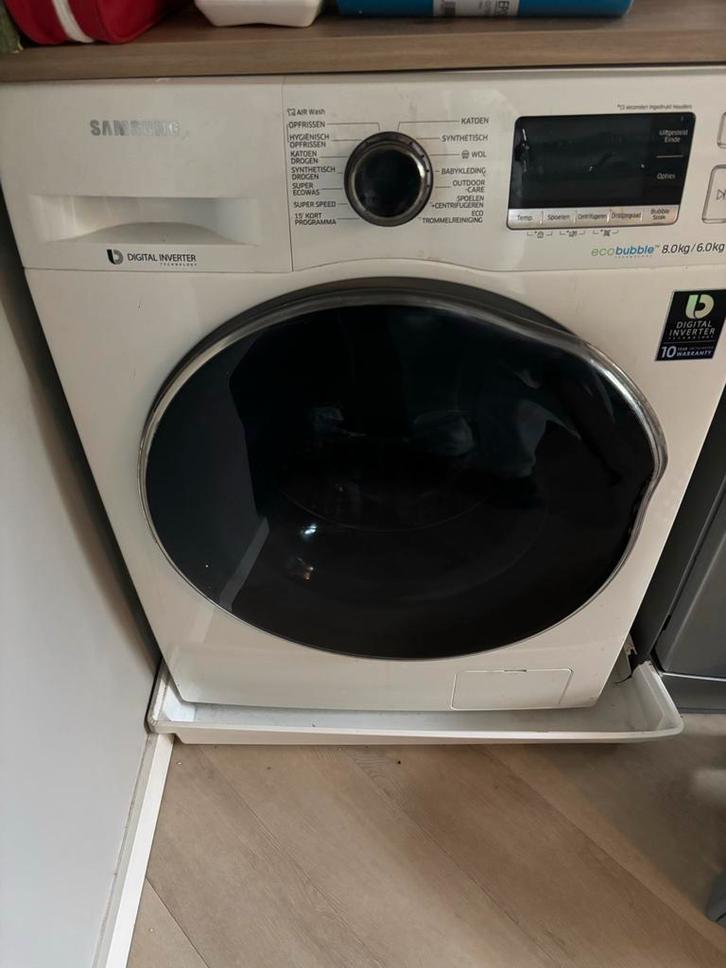 Samsung Eco Bubble Wasdroogcombinatie, Witgoed en Apparatuur, Wasmachines, Gebruikt, Voorlader, 6 tot 8 kg, 85 tot 90 cm, 1200 tot 1600 toeren