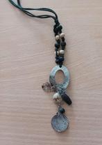 Lange vintage ketting, Ophalen of Verzenden, Zo goed als nieuw, Zwart, Overige materialen