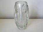 Vintage Rosice Glassworks lens vaasje helder glas fifties, Ophalen of Verzenden