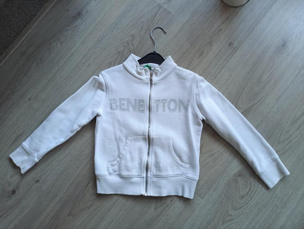 Wit Benneton vestje maat 110, Ophalen of Verzenden, Zo goed als nieuw, Benetton, Meisje