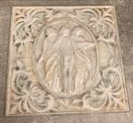Antieke Wandtegel Drie Gratiën, Antiek en Kunst, Ophalen of Verzenden
