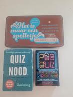Quiznood + Pubquiz + Het is maar een spelletje, Hobby en Vrije tijd, Gezelschapsspellen | Bordspellen, Ophalen of Verzenden, Zo goed als nieuw