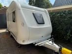 Hobby De luxe Easy 400 SFE plus voortent en fietsendrager, Caravans en Kamperen, Omvormbare zithoek, 75 kg, Hobby, Treinzit