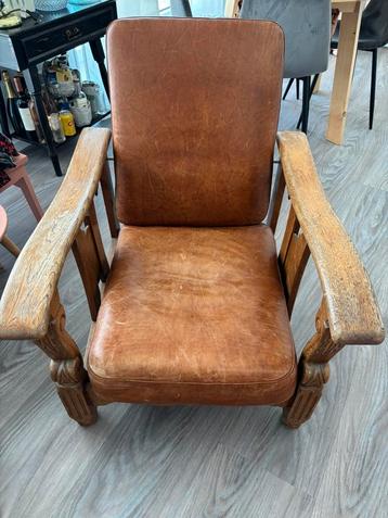 Leren rokerstoel, fauteuil beschikbaar voor biedingen