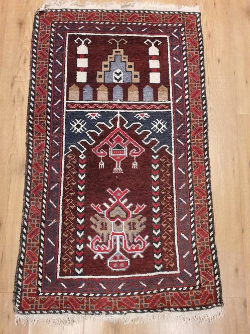 Vintage handgeknoopt oosters tapijt 127x72, Huis en Inrichting, Stoffering | Tapijten en Kleden, Gebruikt, 50 tot 100 cm, 100 tot 150 cm