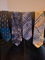 Set van 4 heren stropdassen - Diverse patronen p.stuk, Overige kleuren, Onbekend, Ophalen of Verzenden, Zo goed als nieuw