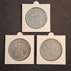 Drie zilveren rijksdaalders wilhelmina, Ophalen of Verzenden, Koningin Wilhelmina, 2½ gulden, Zilver