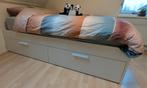 Brimnes bed (Ikea) 200 x 140 met laden en lattenbodem, Ophalen, Wit, Tweepersoons, 140 cm