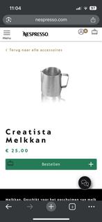Nespresso Creatista Melkkan - Nieuw!, Ophalen of Verzenden, Nieuw