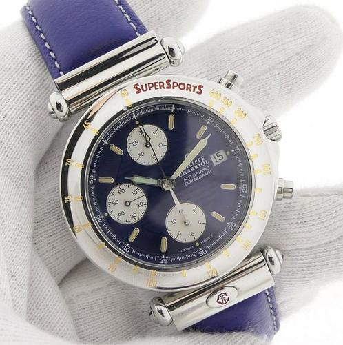 Vintage Philippe Charriol Super Sports Automatische chrono., Sieraden, Tassen en Uiterlijk, Horloges | Heren, Gebruikt, Polshorloge