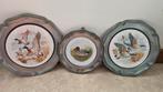 Tinnen borden set met Limoges, Antiek en Kunst, Antiek | Schalen, Ophalen of Verzenden