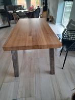 Zware eikenhouten gelamineerde tafel, Ophalen, Gebruikt, 50 tot 100 cm, 150 tot 200 cm