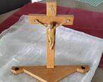 Mini altaar met Kruisbeeld, hout, 30 cm hoog., Antiek en Kunst, Verzenden
