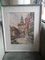 ROTHENBURG....AQUAREL.. van MARC., Antiek en Kunst, Kunst | Schilderijen | Klassiek, Ophalen of Verzenden