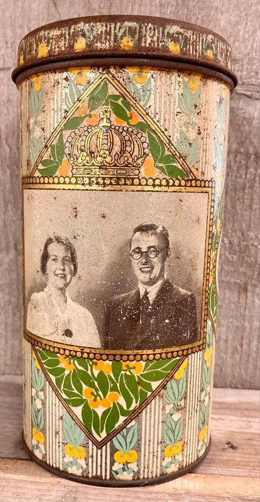 Vintage Blikken Bus met Koninklijke Afbeeldingen, Antiek en Kunst, Antiek | Woonaccessoires, Ophalen of Verzenden