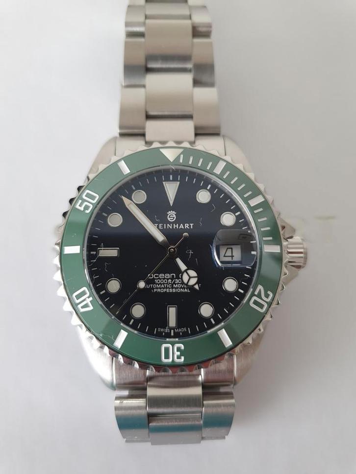 Steinhart (39 mm) zie tekst, Sieraden, Tassen en Uiterlijk, Horloges | Heren, Zo goed als nieuw, Overige merken, Staal, Ophalen of Verzenden