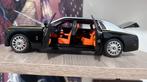 Rolls royce 1:18 modelauto rolls royce phantom zwart zilver, Hobby en Vrije tijd, Modelauto's | 1:18, Ophalen, Nieuw, Auto