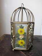 mooi metaal kooitje beschilderd met bloemen  20/10 cm, Antiek en Kunst, Ophalen of Verzenden