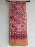 De Bijenkorf roze sjaal met paisley en bloemetjes, Ophalen of Verzenden, Zo goed als nieuw, Maat 38/40 (M), Sjaal