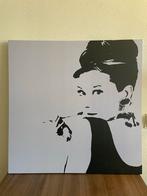 Audrey Hepburn Schilderij Canvas- 90x90 cm, Ophalen of Verzenden