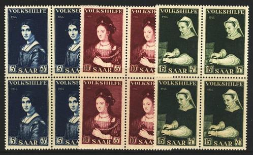 Saarland 1956 (BRD) nummers 376 t/m 378 postfris., Postzegels en Munten, Postzegels | Europa | Duitsland, Postfris, BRD, Verzenden