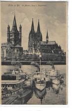 keulen  köln  rijn  binnenvaart  stapelhaus  st.martin  kerk, Verzamelen, Ansichtkaarten | Buitenland, Verzenden, Voor 1920, Gelopen