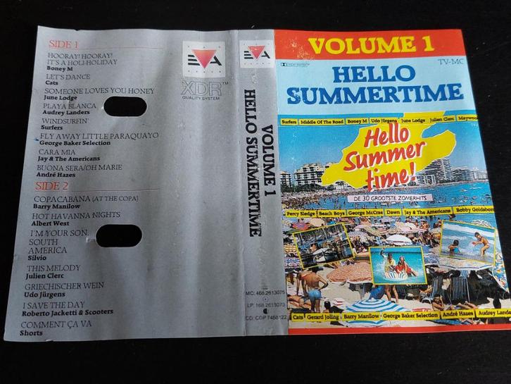 HELLO SUMMERTIME VOLUME 1 (CASSETTEBANDJE), Cd's en Dvd's, Cassettebandjes, Zo goed als nieuw, Origineel, Pop, 1 bandje, Ophalen of Verzenden