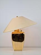 Vintage Asia Fitz tafellamp bladgoud Germany 1980 Japandi