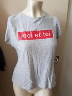 Grijs shirt maat 40 Moi et toi, Kleding | Dames, Ophalen of Verzenden, Maat 38/40 (M), Grijs, Korte mouw