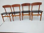 4 stoelen , Denmark '70, Huis en Inrichting, Stoelen, Danish furniture, Farstrup, stoelen, Gebruikt, Bruin, Ophalen of Verzenden