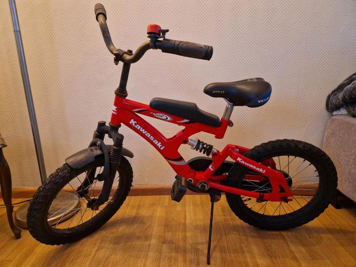 Kawasaki Kinderfiets 16 inch - Goede Staat!, Fietsen en Brommers, Fietsen | Jongens, Gebruikt, 16 inch, Handrem, Ophalen