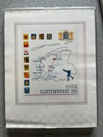 Borduurset Friese elfstedentocht 1985 Thea Gouverneur., Ophalen of Verzenden