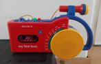 Vintage 'My First Sony' Cassetterecorder CFM-2300, Ophalen of Verzenden, Gebruikt