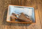 Mace soepel lederen vlecht muiltje SALE nu 15,00 euro, Mace, Bruin, Zo goed als nieuw, Sandalen of Muiltjes
