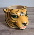 Vintage retro keramiek porselein bloempot panter tijger, Ophalen of Verzenden, Huis en Inrichting