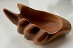 houten snack schaal in de vorm van een hand, Schaal, Gebruikt, Ophalen of Verzenden, Hout